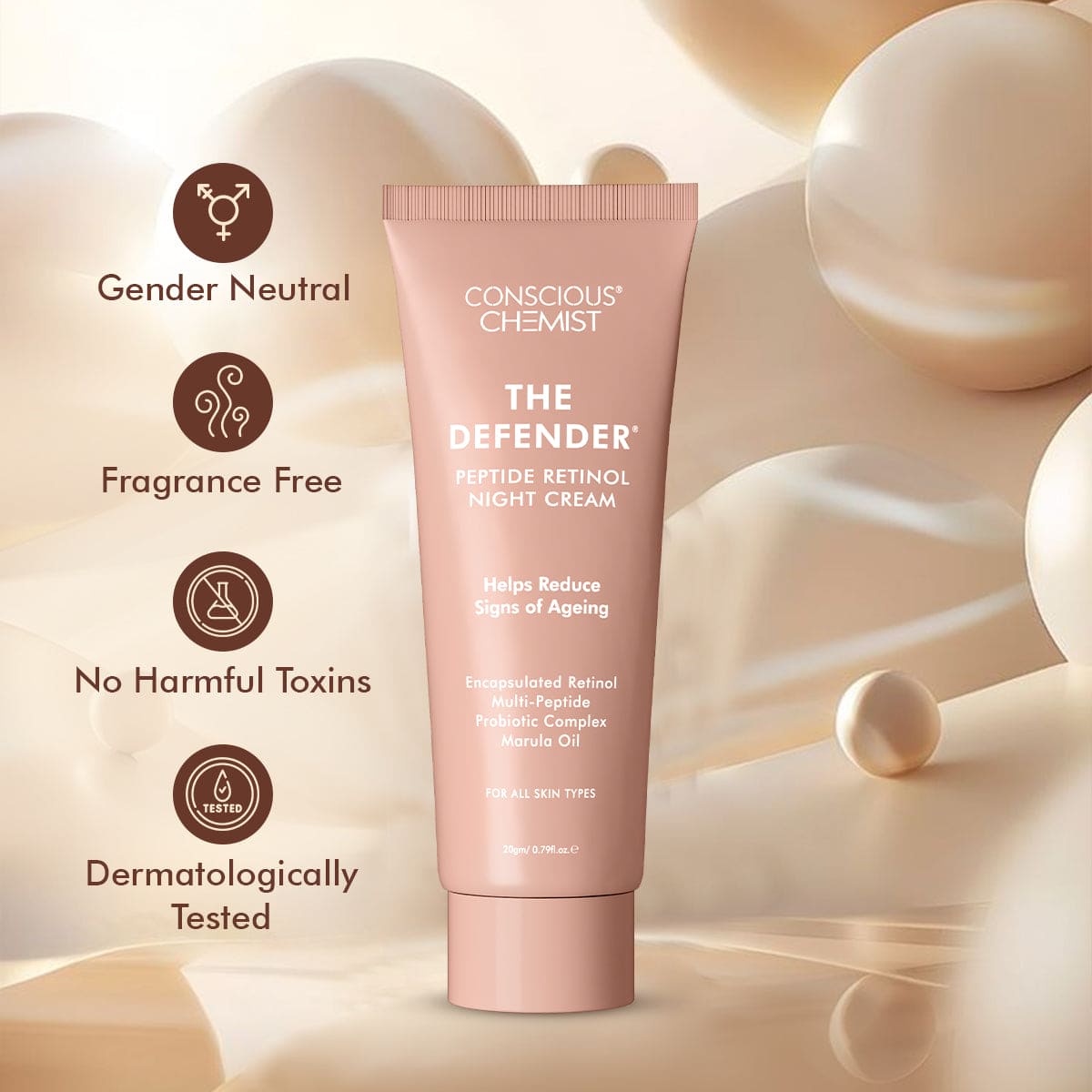 Multi-Peptide Retinol Night Anti Ageing Mini Cream - 20 Gms