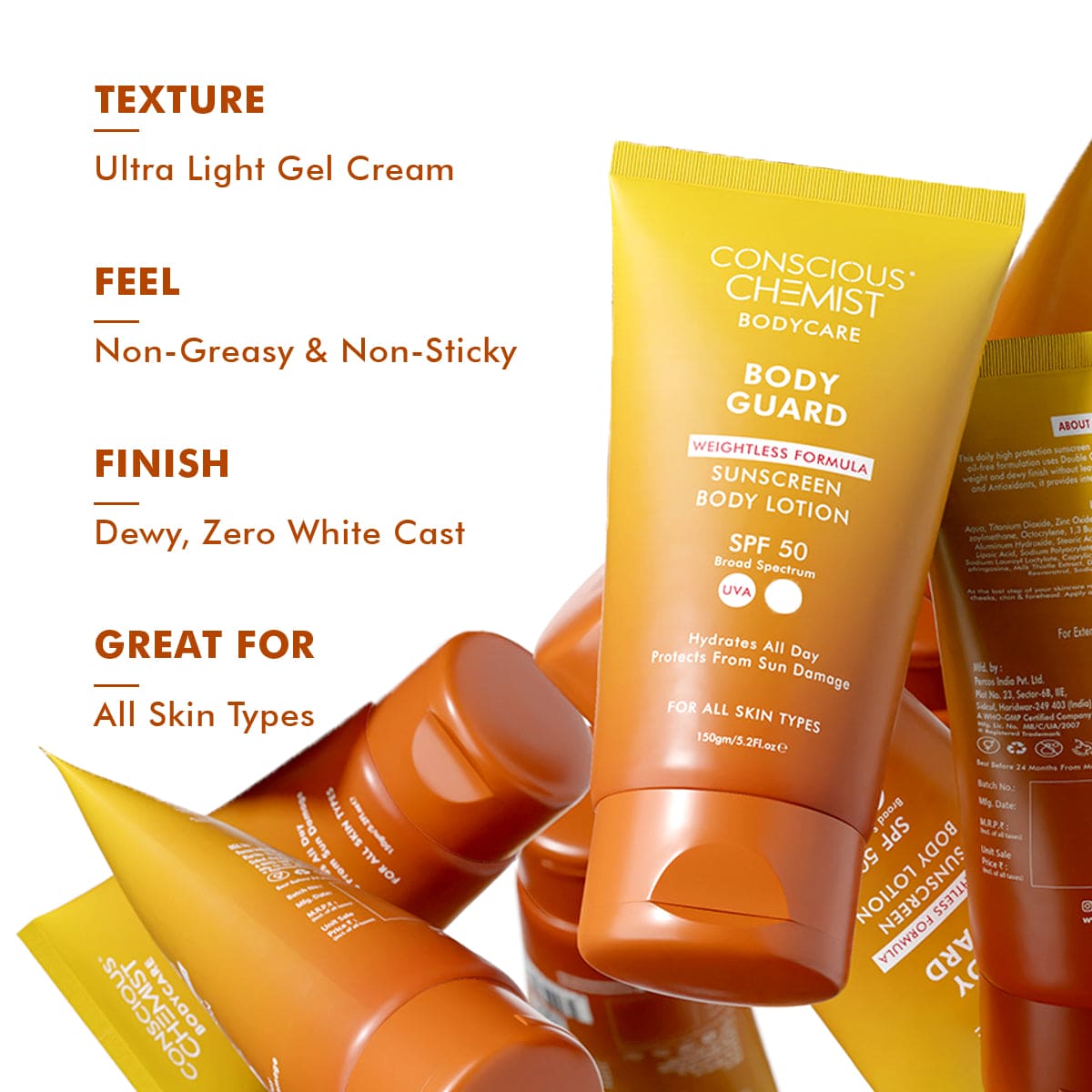 Sunscreen Body Lotion | SPF 50 PA++++ | Broad Spectrum Protection | 150 gm